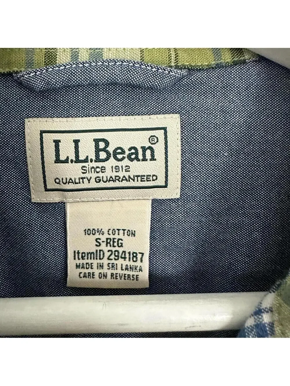 L.L. Bean Men's Plaid Long Sleeve Shirt Size S-Reg ...